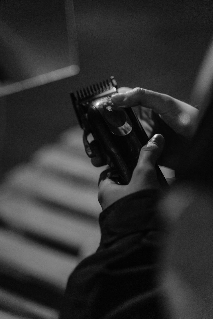 Die Maschine in der Hand des Barbers